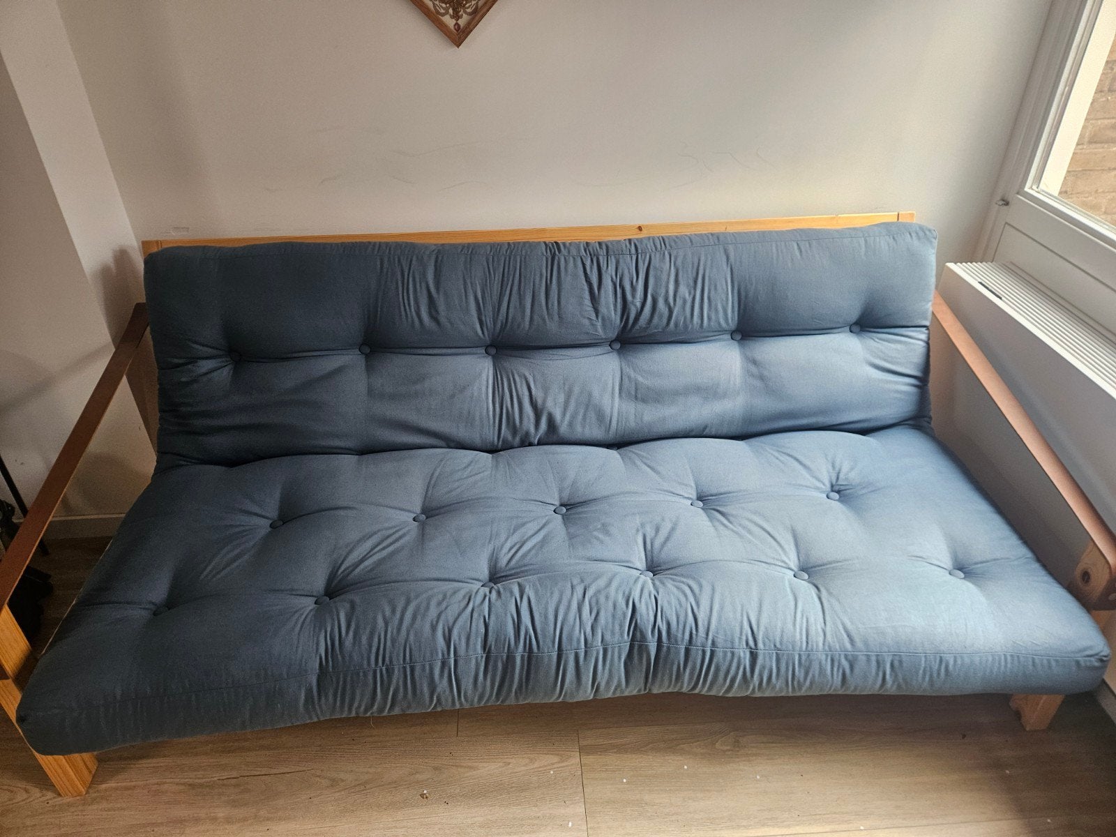 Karup Poetry slaapbank, Ophalen, Gebruikt, Blauw, Twijfelaar