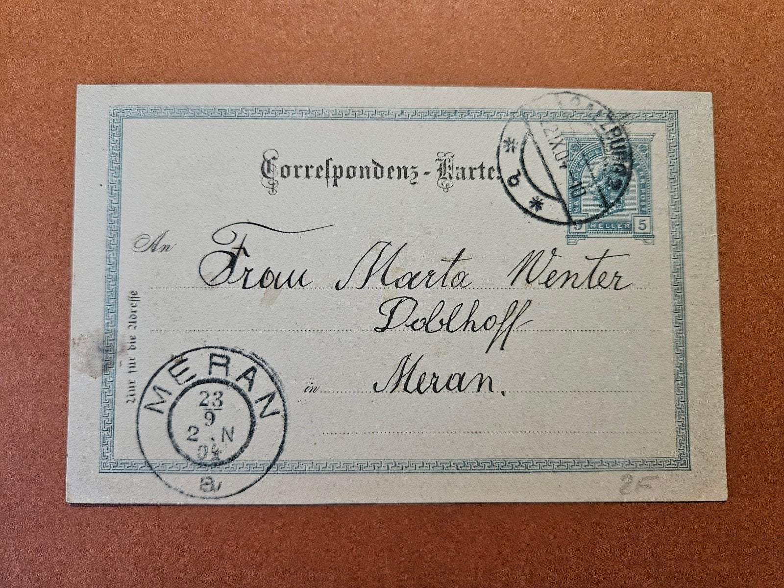 70) briefkaart Oostenrijk 1904, Postzegels en Munten, Ophalen of Verzenden, Briefkaart
