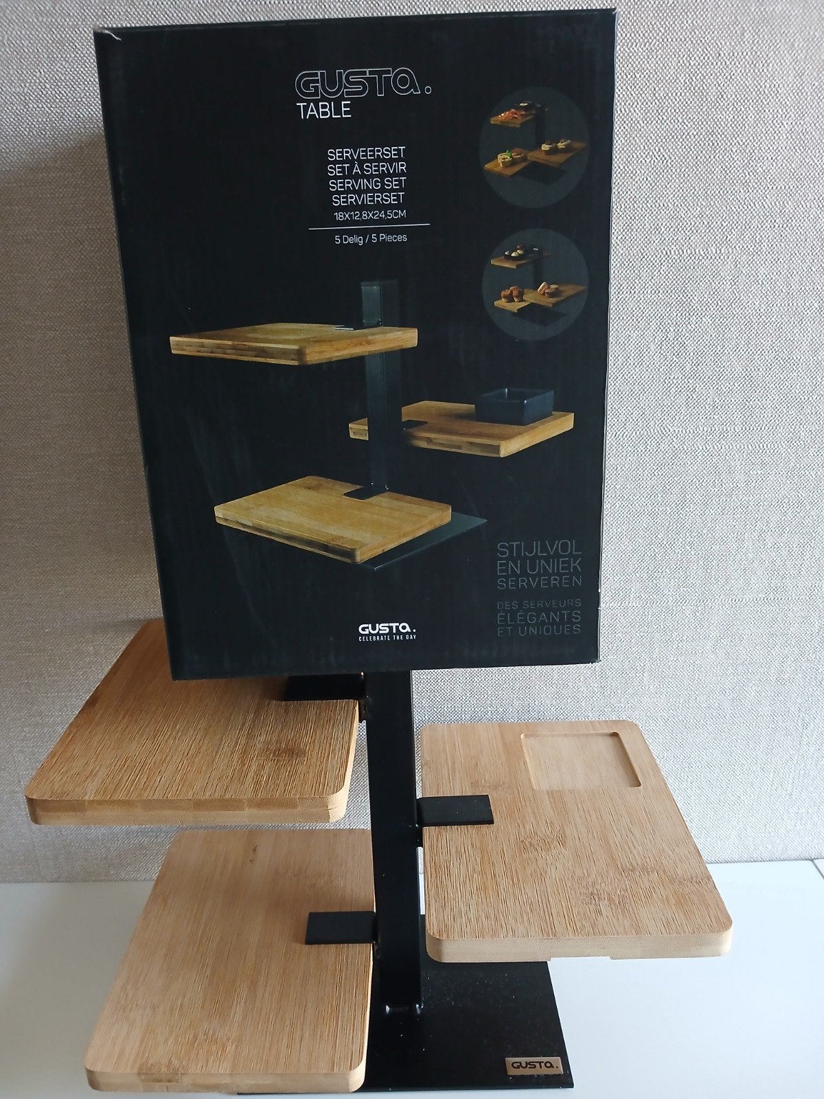 Gusto etagere 3 laag,s, Ophalen of Verzenden