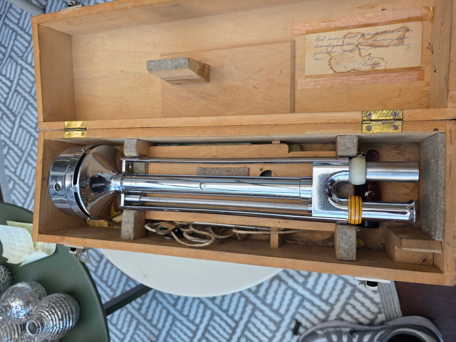 Vintage Medisch Instrument in Houten Kist, Antiek en Kunst, Ophalen