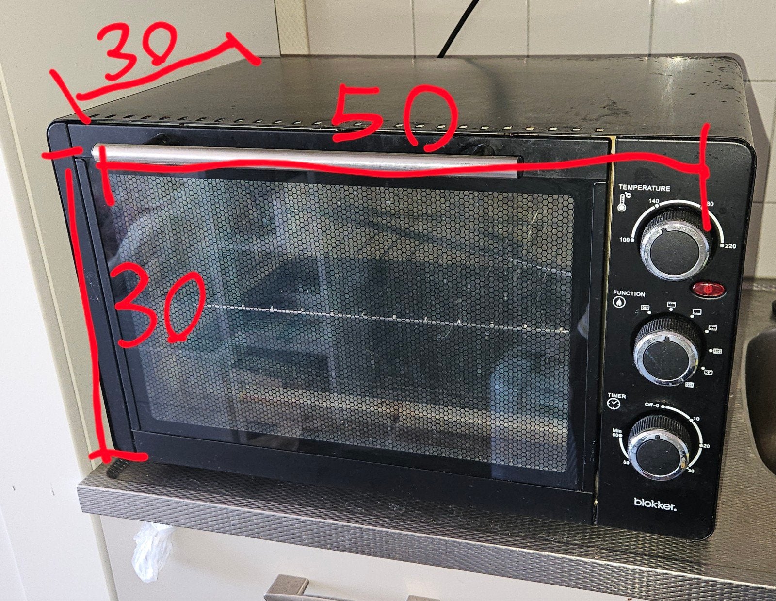 Blokker oven, with 2 baking trays and a grill rod (see pics), Ophalen, Minder dan 45 cm, Gebruikt, Blokker