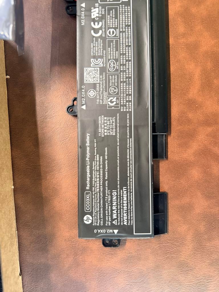 HP CC03XL Laptop Accu - 56Wh, 4610mAh, Computers en Software, Accu's en Batterijen, Ophalen of Verzenden, Zo goed als nieuw