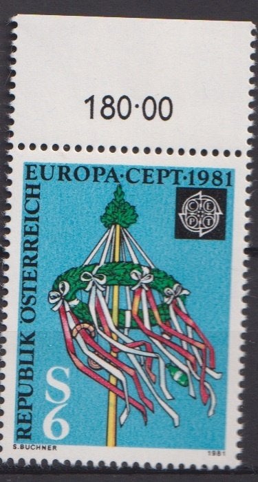 Oostenrijk 1981 EUROPA Feest met TAB, Verzenden, Postfris, Overige thema's
