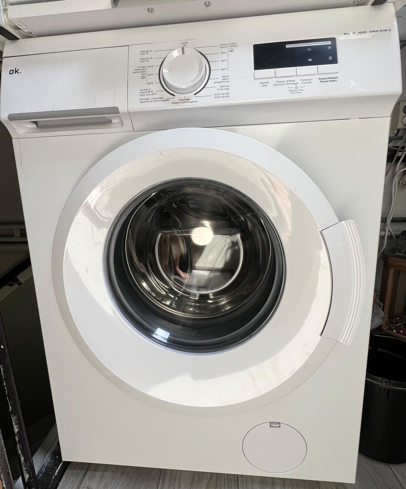 OK. Wasmachine OWM 6144 D - 6kg, 1000 toeren, Witgoed en Apparatuur, Wasmachines, Gebruikt, Voorlader, 6 tot 8 kg, 85 tot 90 cm