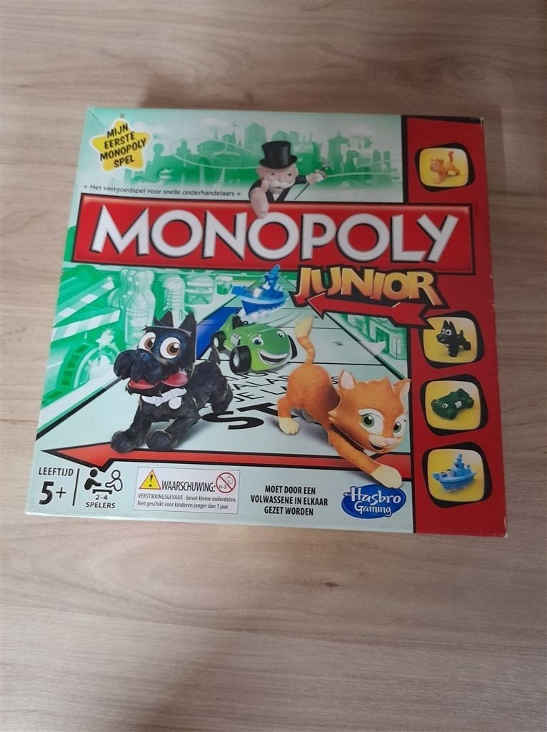 Monopoly juniior met hondje en katje - s1841, Verzenden, Zo goed als nieuw