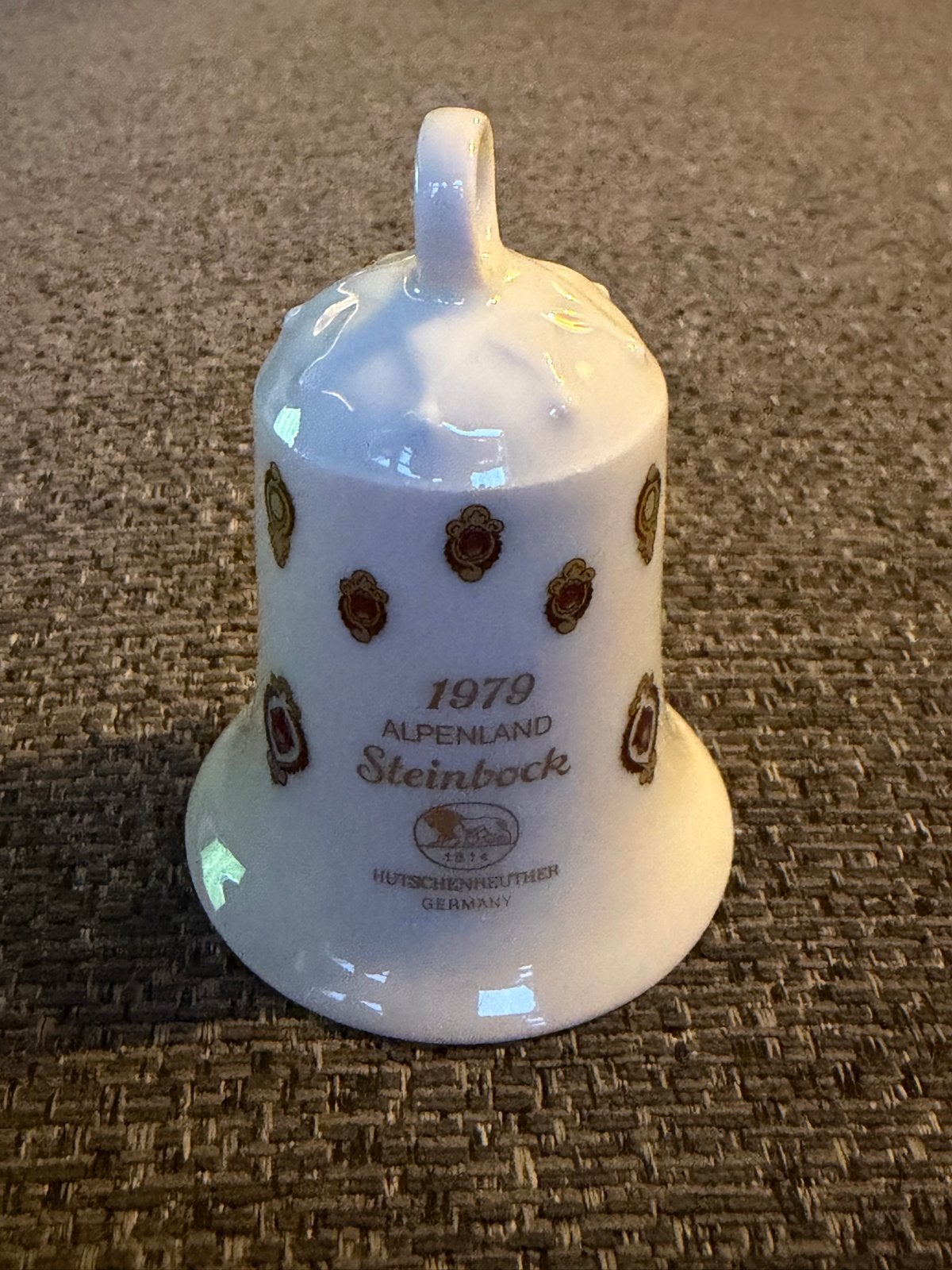 Hutschenreuther Kerstklokje 1979 Alpenland Steinbock (2 stuk, Ophalen of Verzenden