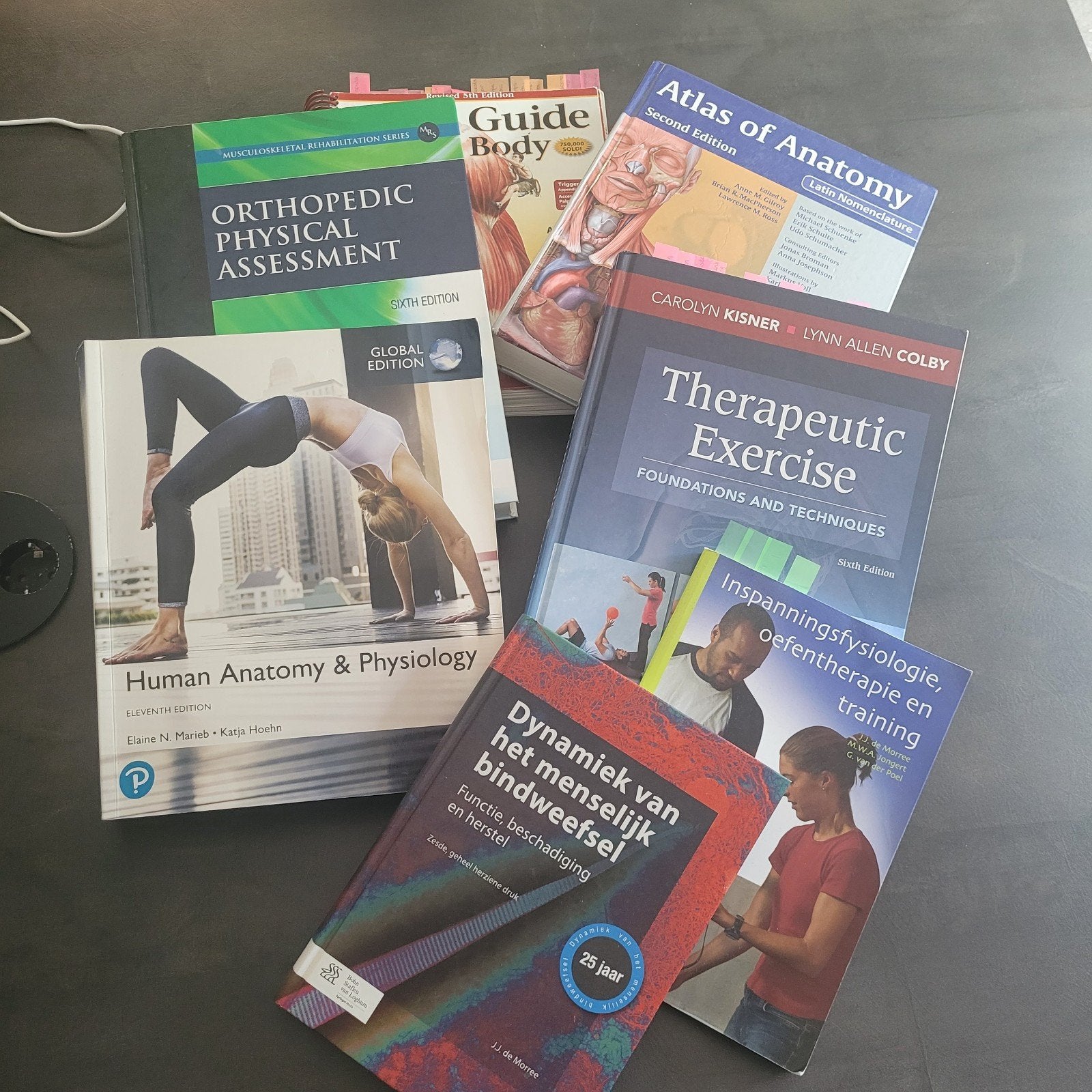 Medische studieboeken: Anatomie, Fysiologie, Fysiotherapie, Boeken, Diverse auteurs (o.a. Marieb, Hoehn, Kisner, Colby), HBO, Beta