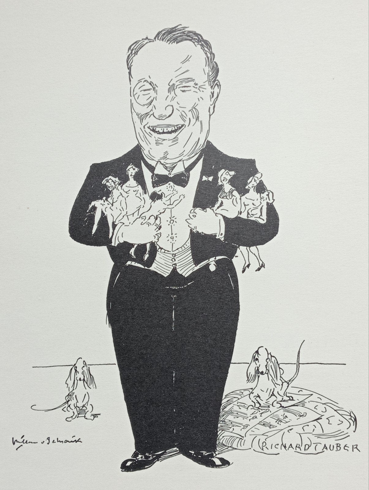 Richard Tauber litho 1937, Ophalen of Verzenden