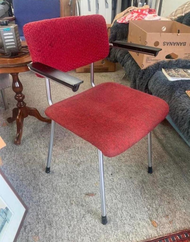 Stoel mooie Gispen 1234 buizen frame stoel jaren 60., Ophalen of Verzenden, Zo goed als nieuw