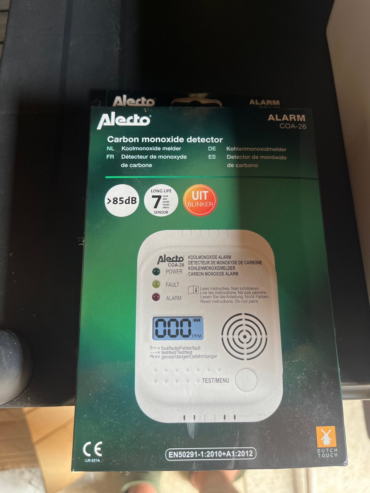 Alecto COA-26 Koolmonoxidemelder met 7 jaar sensor, Ophalen of Verzenden, Nieuw, Detector, Sensor of Melder, Overige soorten