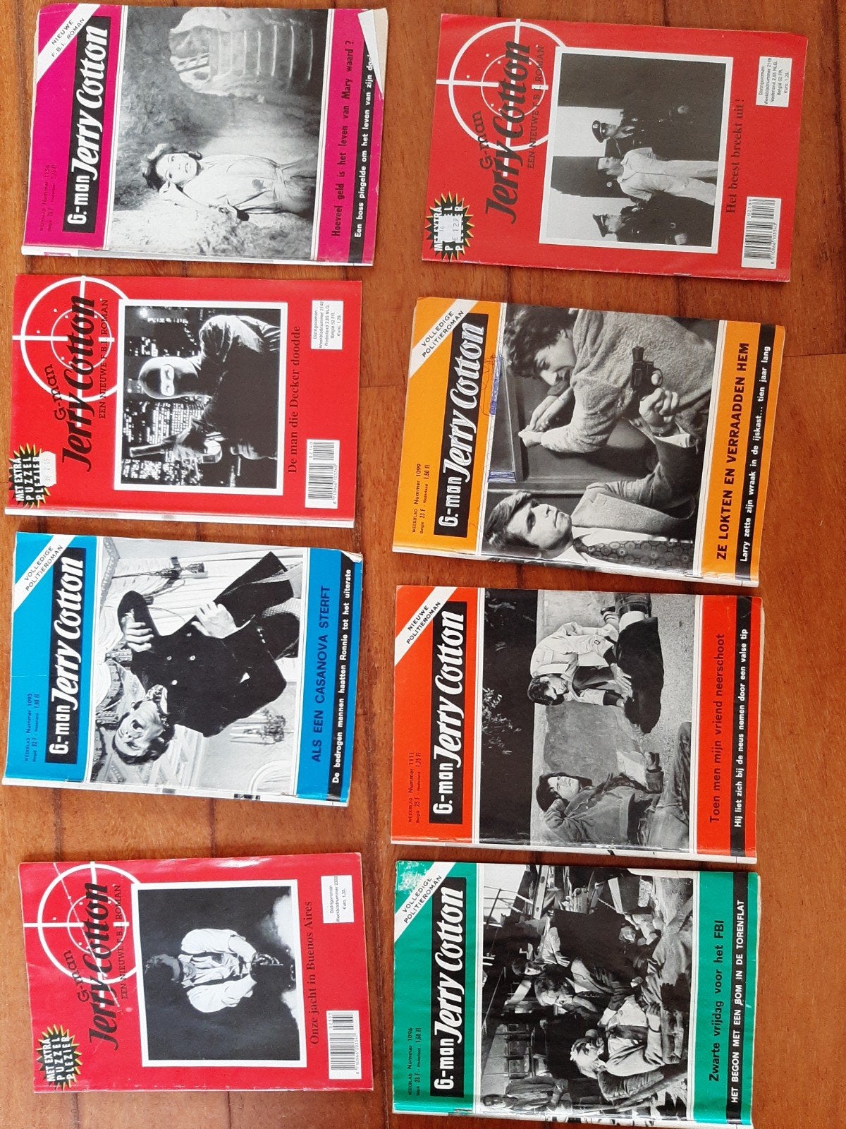 8 hele oude Jerry cottons, Ophalen of Verzenden