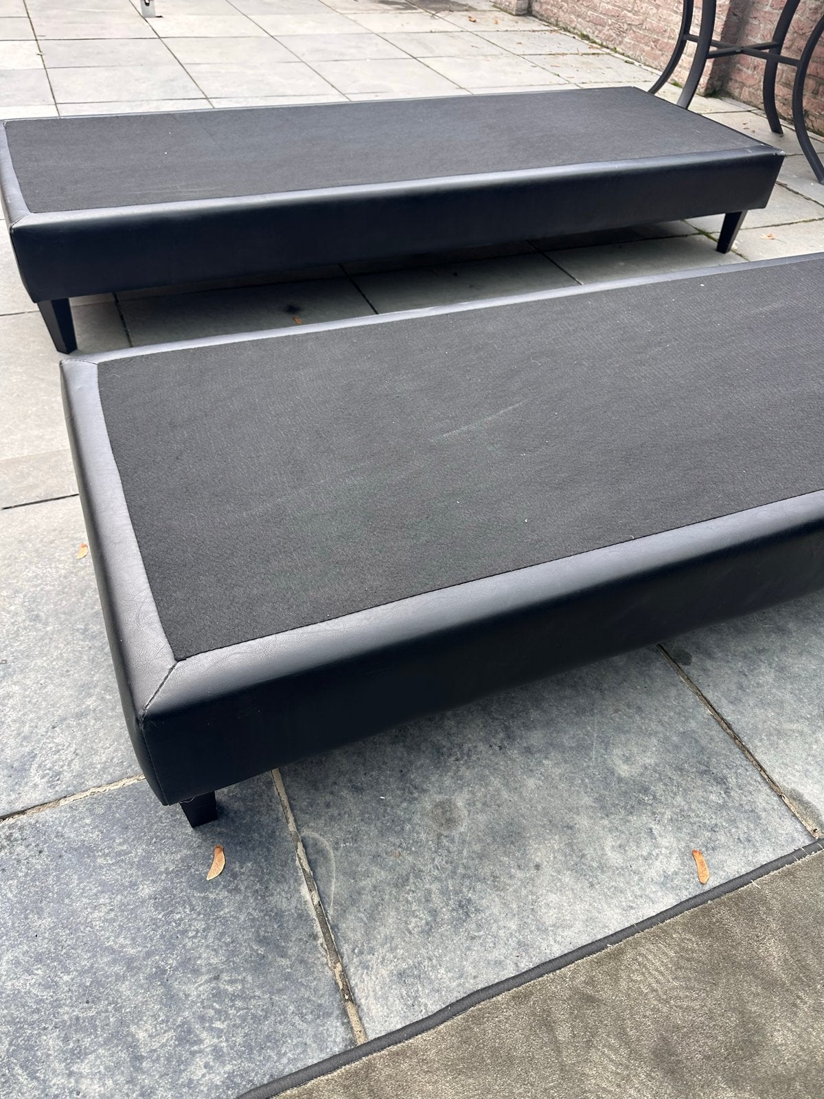 2x Boxspring 70x200 cm - Zwart, Ophalen, Gebruikt, Zwart, 200 cm