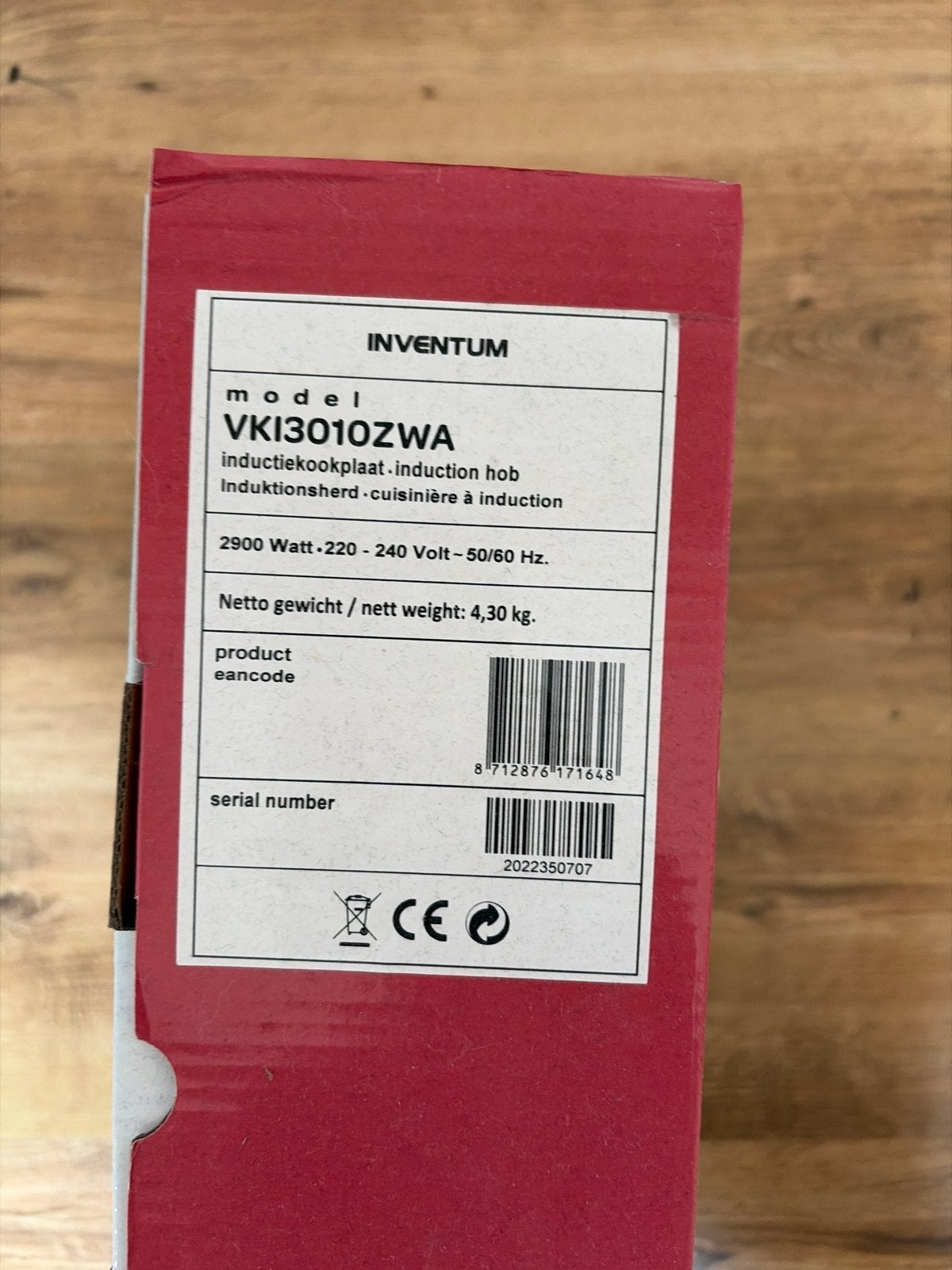 Inventum VKI3010ZWA Inductiekookplaat - Nieuw in doos, Ophalen, Nieuw, 3 kookzones of minder, Inductie