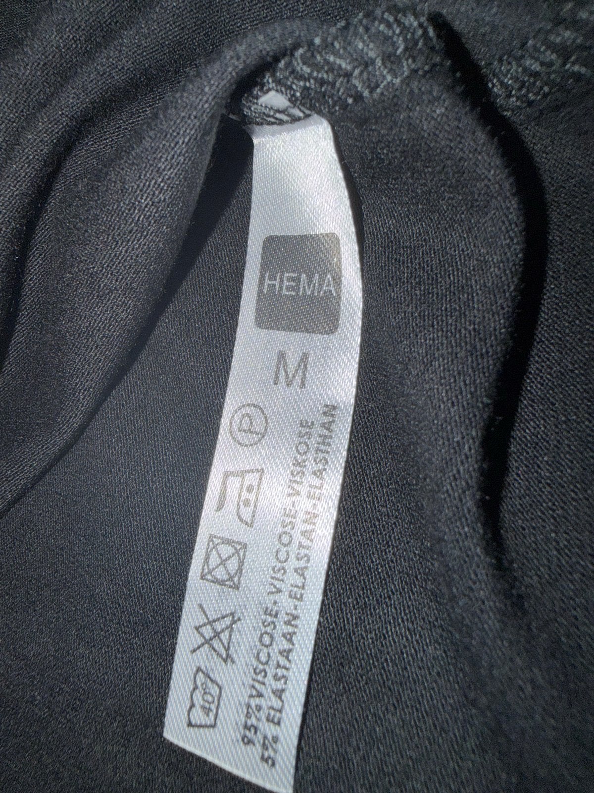 Zwart HEMA shirt met lange mouwen, maat M, Zwart, Zo goed als nieuw, Lange mouw, Ophalen