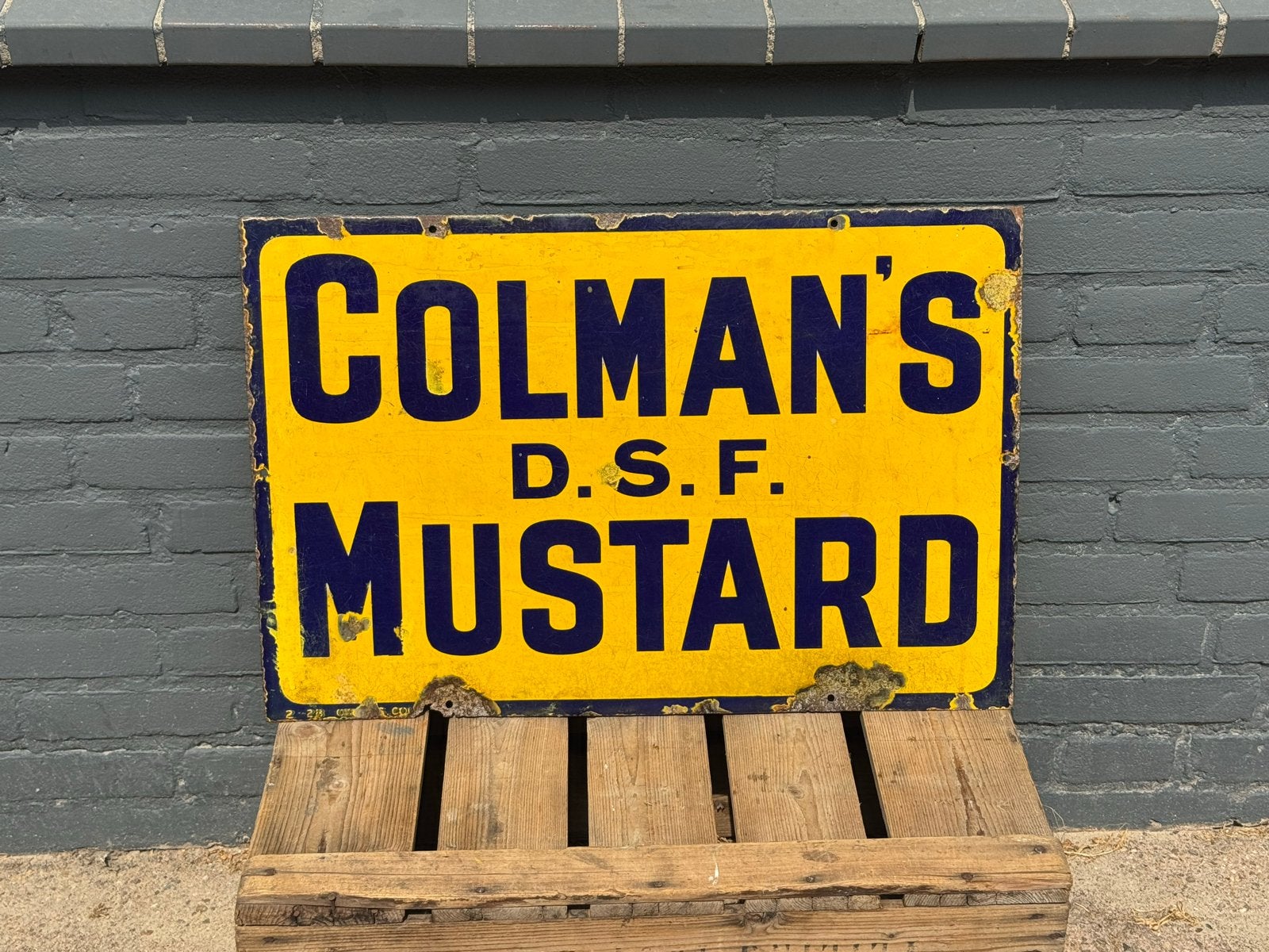 Vintage Colman's Mosterd Emaille Reclamebord, Ophalen of Verzenden