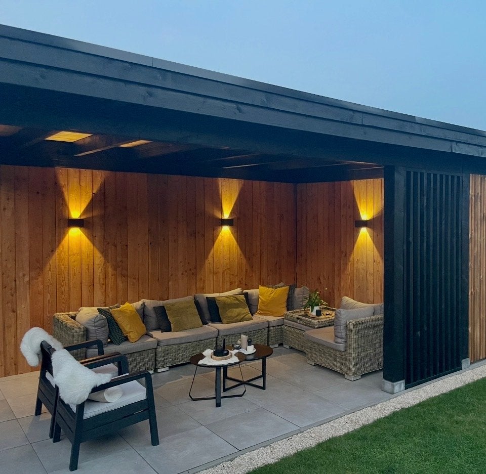 Luxe Wicker Hoekbank, Tuin en Terras, Tuinsets en Loungesets, Ophalen, 5 zitplaatsen, Kunststof, Gebruikt