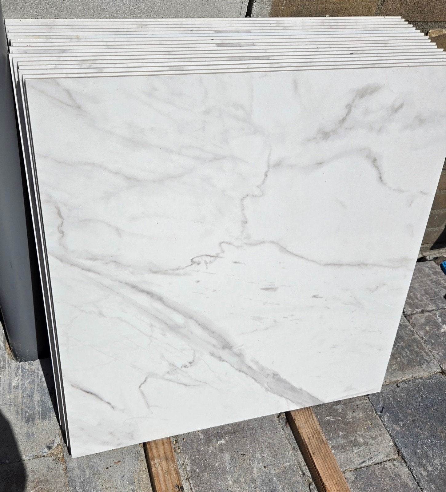 Keramische tegels marmer - 11 stuks 60x60, Ophalen, 40 tot 60 cm, Gebruikt, 40 tot 60 cm