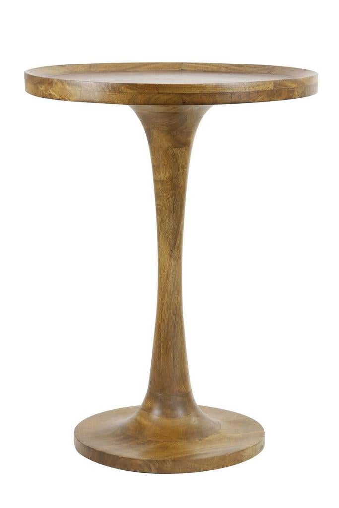 Light & Living Bijzettafel JOEKON - Ø60x80cm - Bruin, Ophalen, Rond, 55 tot 75 cm, Zo goed als nieuw