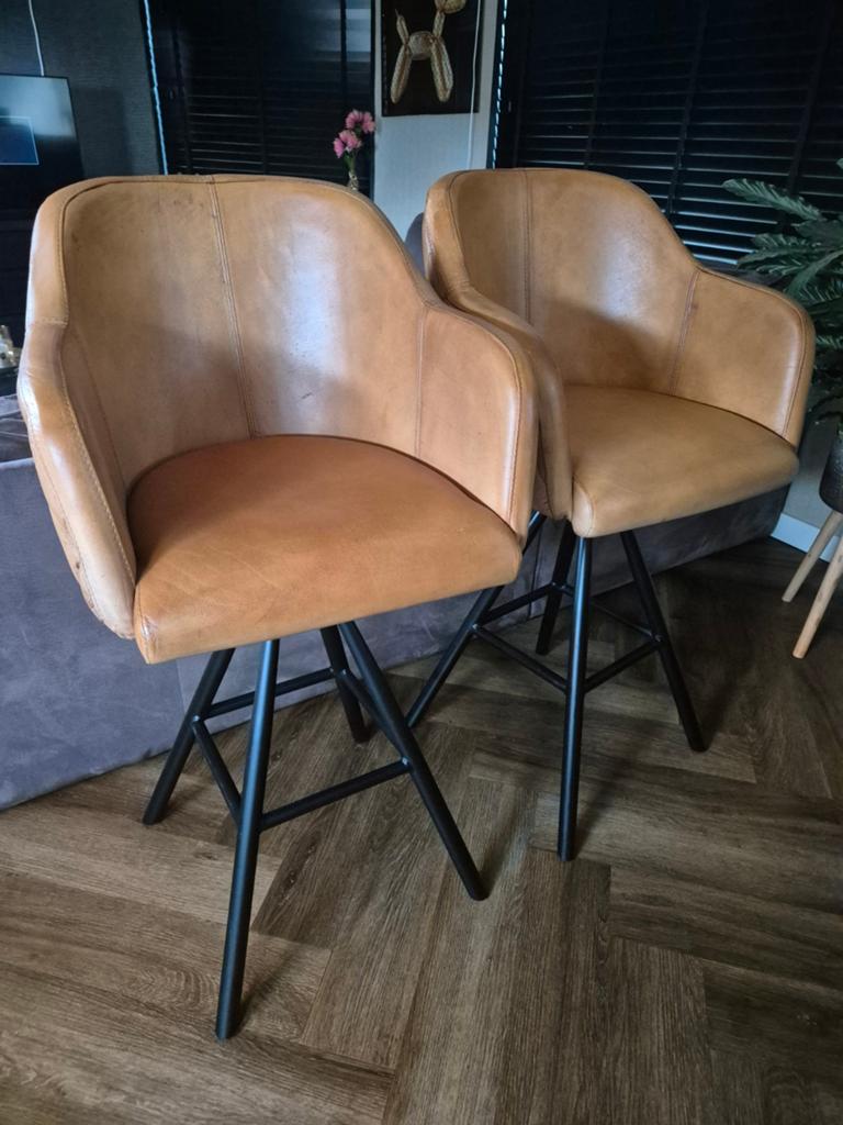 2 barkrukken nieuw diga colmore leder, Ophalen, Nieuw, Twee