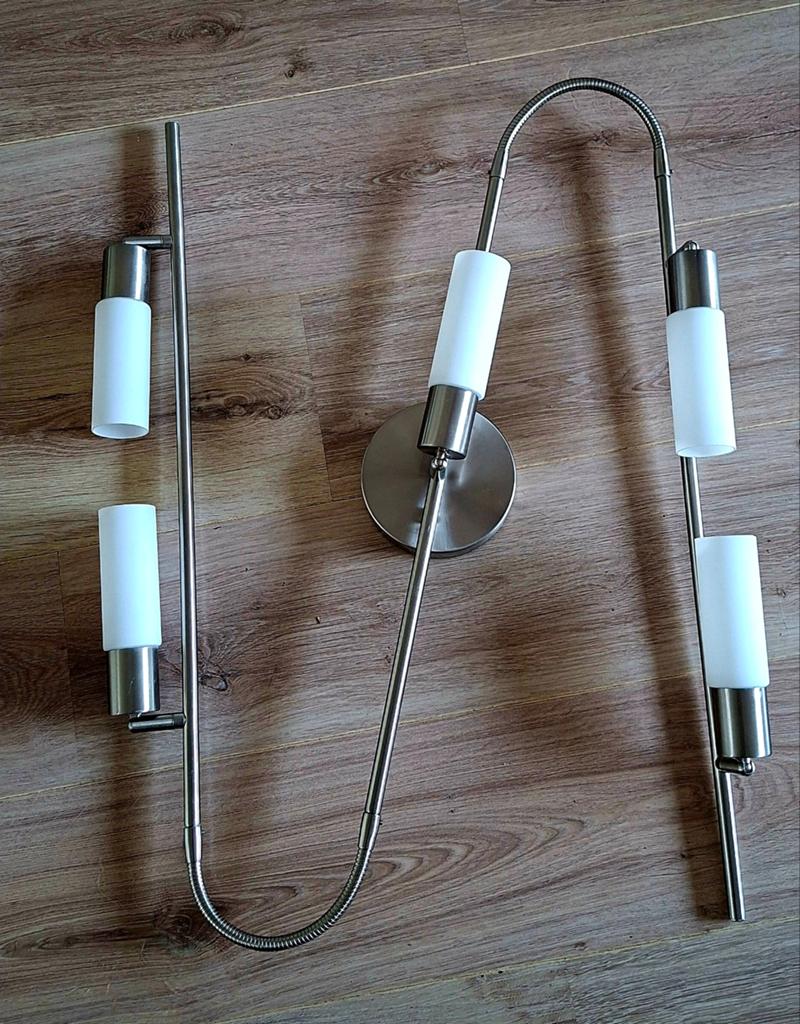 Flexibele plafondlamp met 5x E14 fitting, Ophalen of Verzenden, Gebruikt, Glas