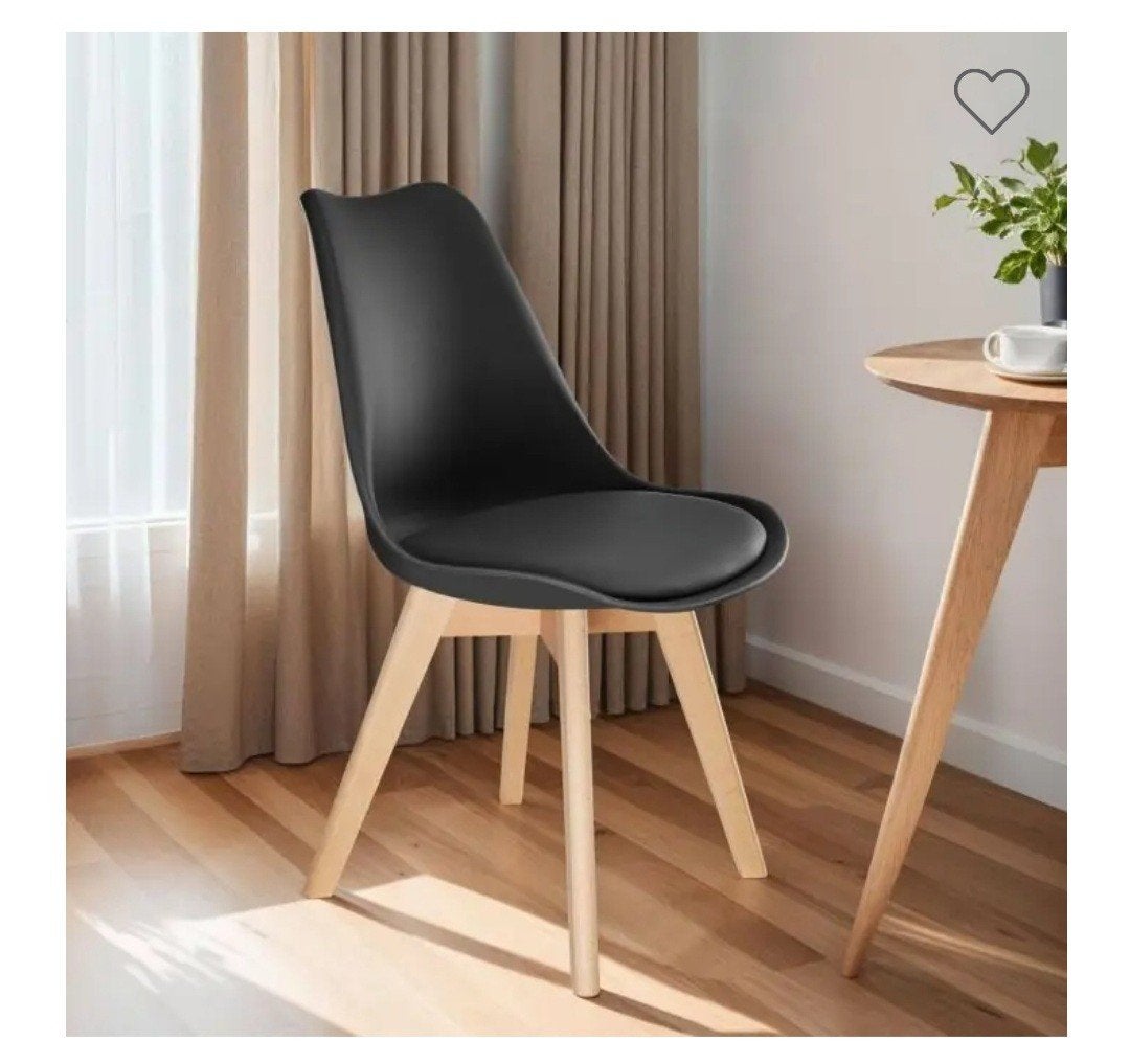 Zwarte eetkamerstoelen tectake zwart, Ophalen, Zwart, Nieuw, Elegant