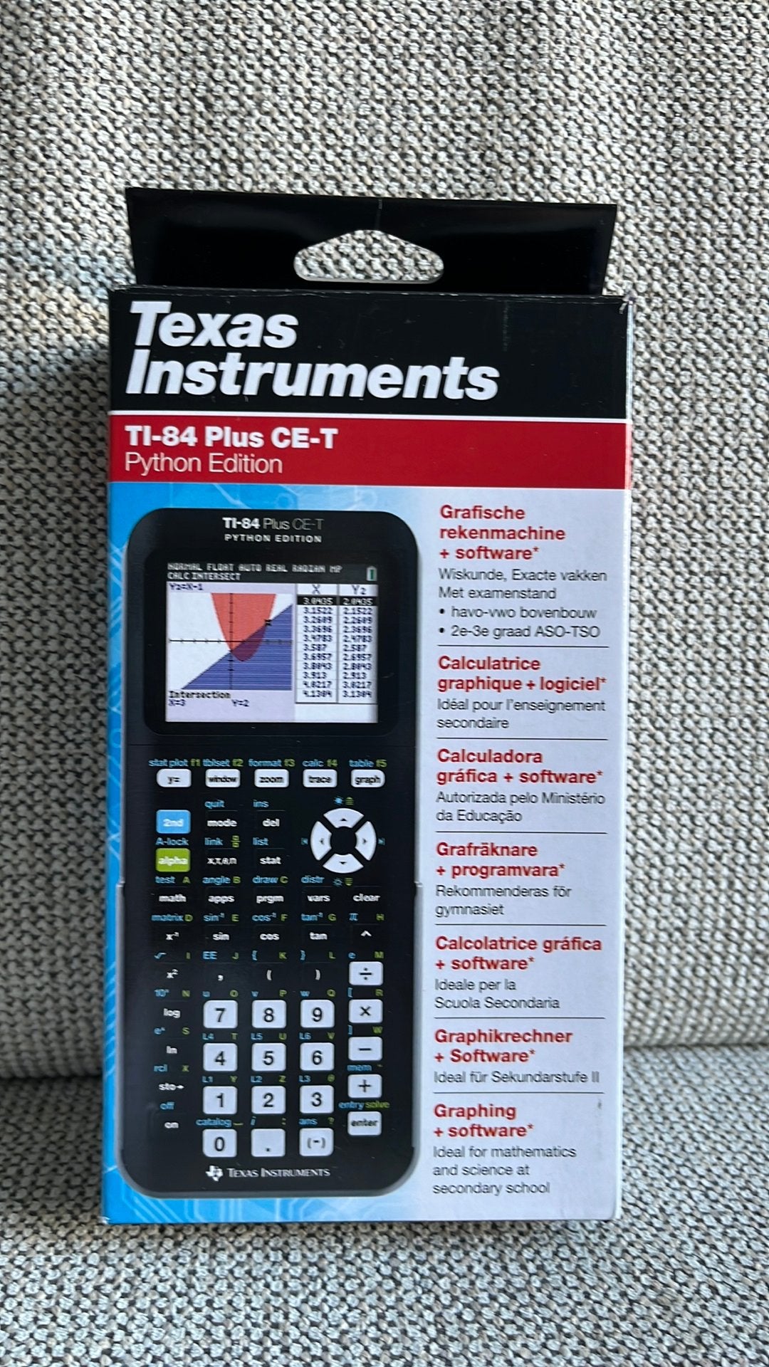 Grafische rekenmachine Texas TI-84 Plus CE-T Python Edition, Diversen, Rekenmachines, Ophalen of Verzenden, Grafische rekenmachine