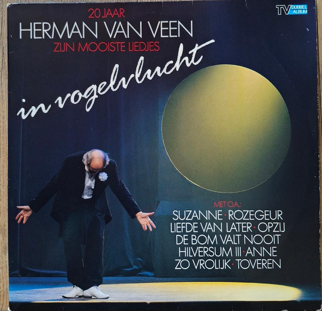 Herman van Veen - Zijn Mooiste Liedjes In Vogelvlucht Dubbel, Cd's en Dvd's, Vinyl | Nederlandstalig, Gebruikt, Ophalen of Verzenden