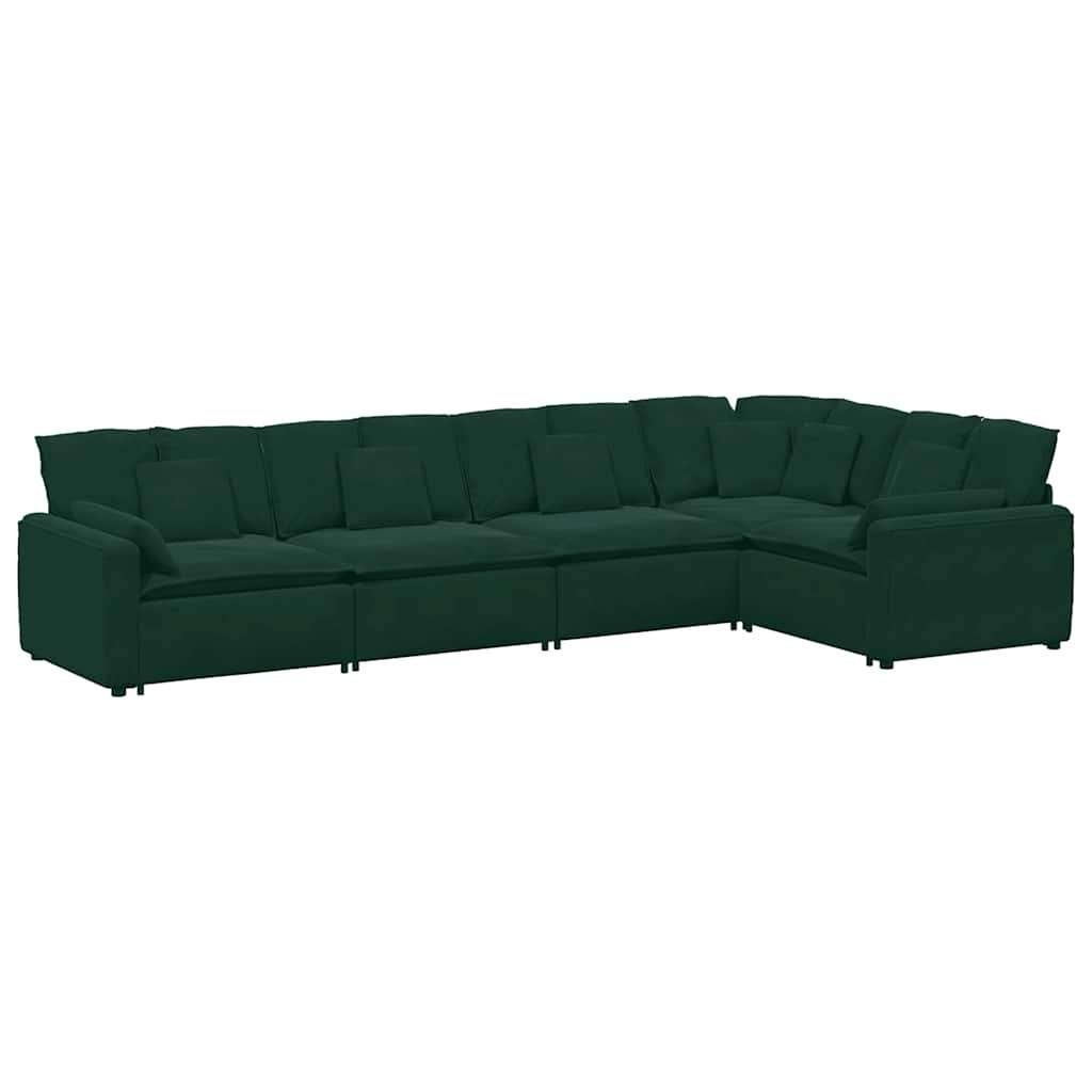 Modulaire hoekbank fluweel donkergroen, oversized, Huis en Inrichting, Nieuw, Ophalen of Verzenden, Metaal, Info@interium.shop