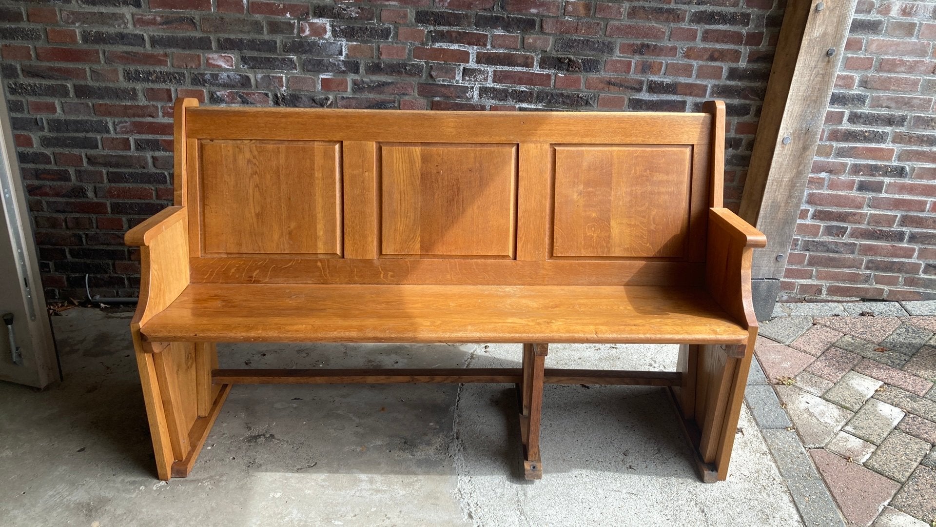 Kerkbank 3 zits, Antiek en Kunst, Antiek | Meubels | Stoelen en Banken, Ophalen