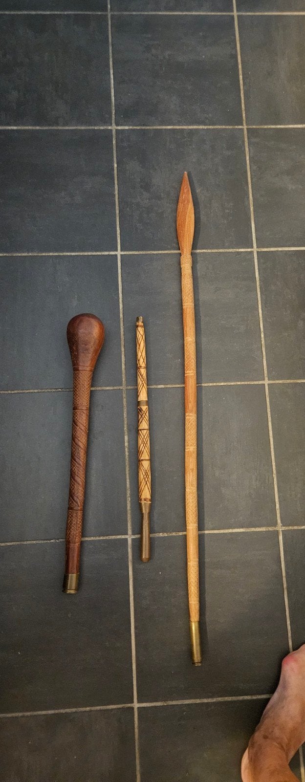 Decoratieve Afrikaanse houten wapenset, Ophalen of Verzenden