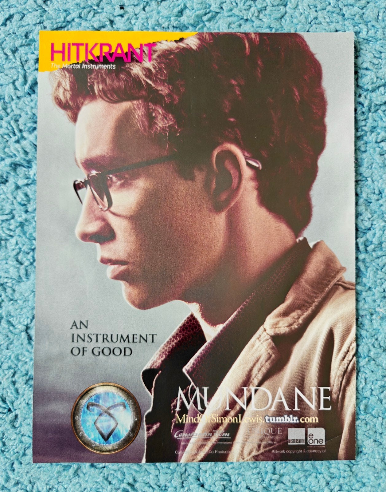 The Mortal Instruments movie poster hitkrant, Verzamelen, Rechthoekig Staand, A4 of kleiner, Nieuw, Ophalen of Verzenden
