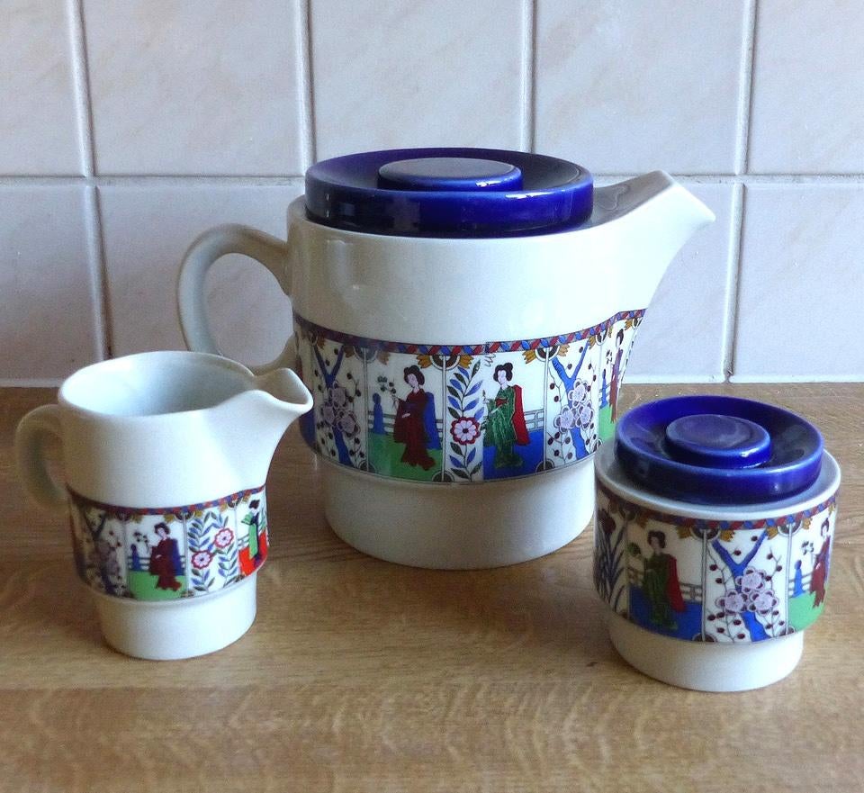 Vintage koffiepot roomstel Weidmann Porzellan porselein, Gebruikt, Overige typen, Ophalen of Verzenden, Overige stijlen