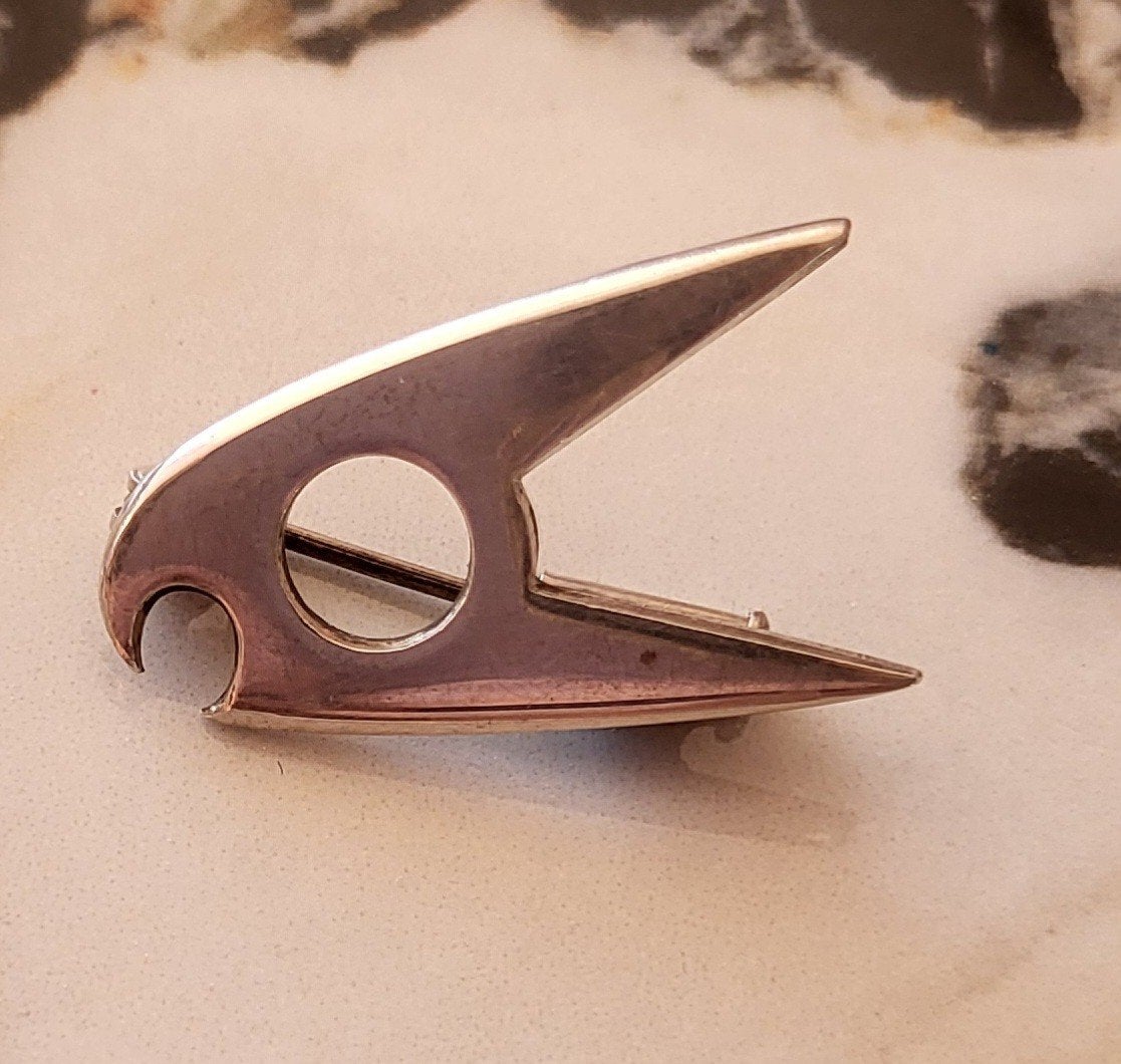 Zilveren Modernistische Broche – W. van Veluw (Schoonhoven), Verzenden, Zilver, Zilver