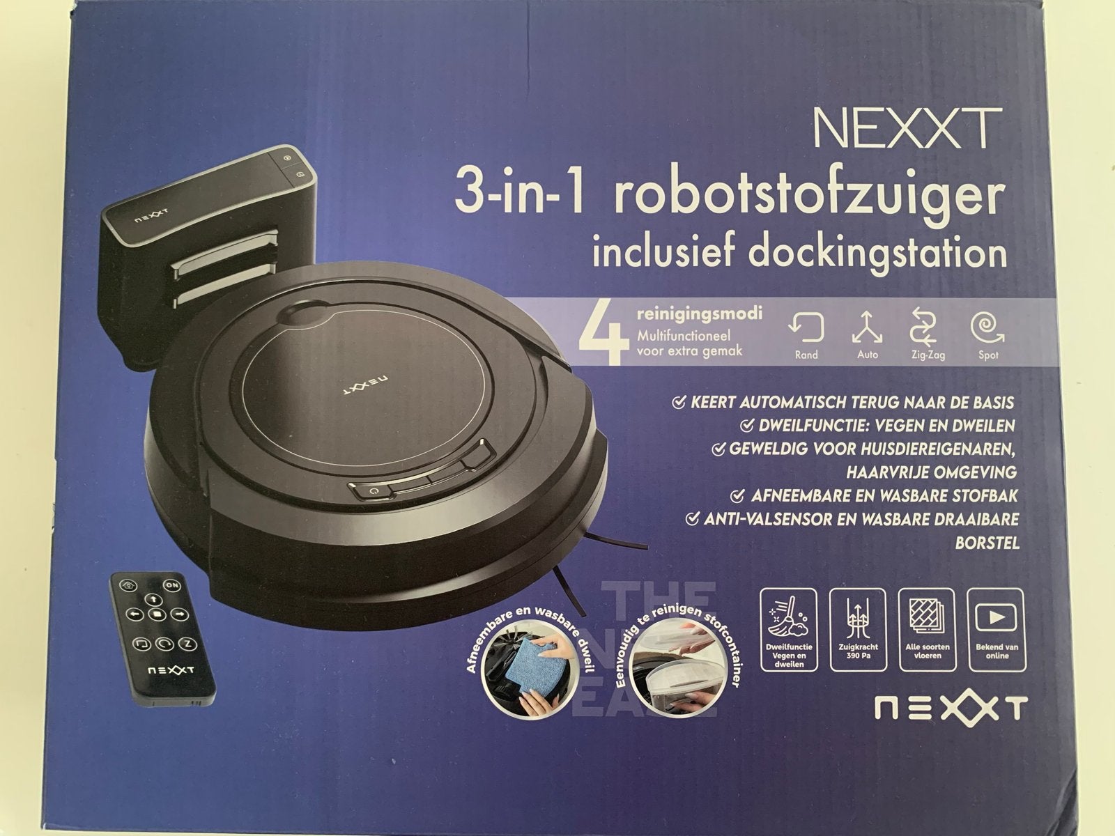 NEXXT 3-in-1 Robotstofzuiger, Witgoed en Apparatuur, Ophalen of Verzenden, Nieuw, Robotstofzuiger, Overige merken