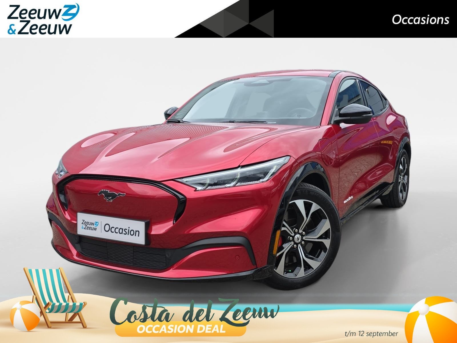 Ford Mustang Mach-E AWD 75 kWh | Dealer onderhouden! | Achte, Auto's, 12 maanden, Gebruikt, 750 kg, Automatische klimaatregeling