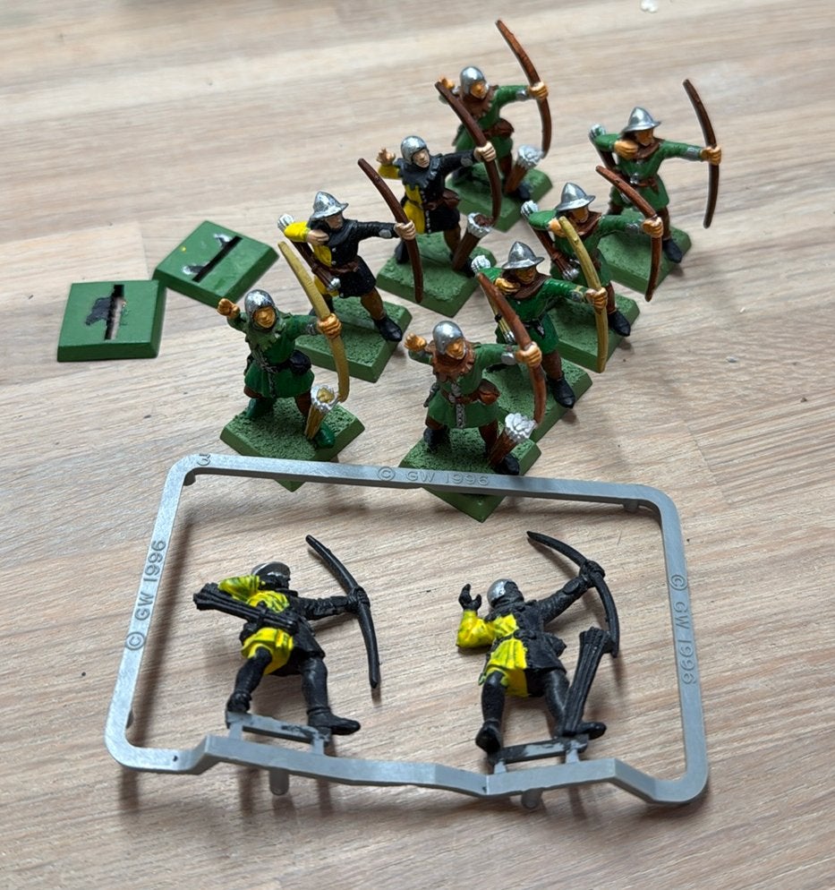 Warhammer 10x Bretonnian Archers bowmen #3, Hobby en Vrije tijd, Wargaming, Ophalen of Verzenden, Zo goed als nieuw, Warhammer