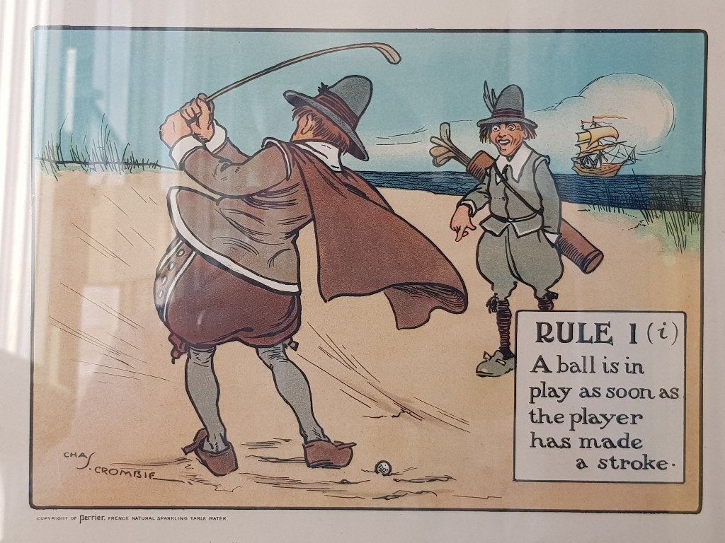 Mooie oude ingelijste reclame litho van Perrier uit Engeland, Antiek en Kunst, Met glas, Ophalen of Verzenden, Personages en Fantasiefiguren