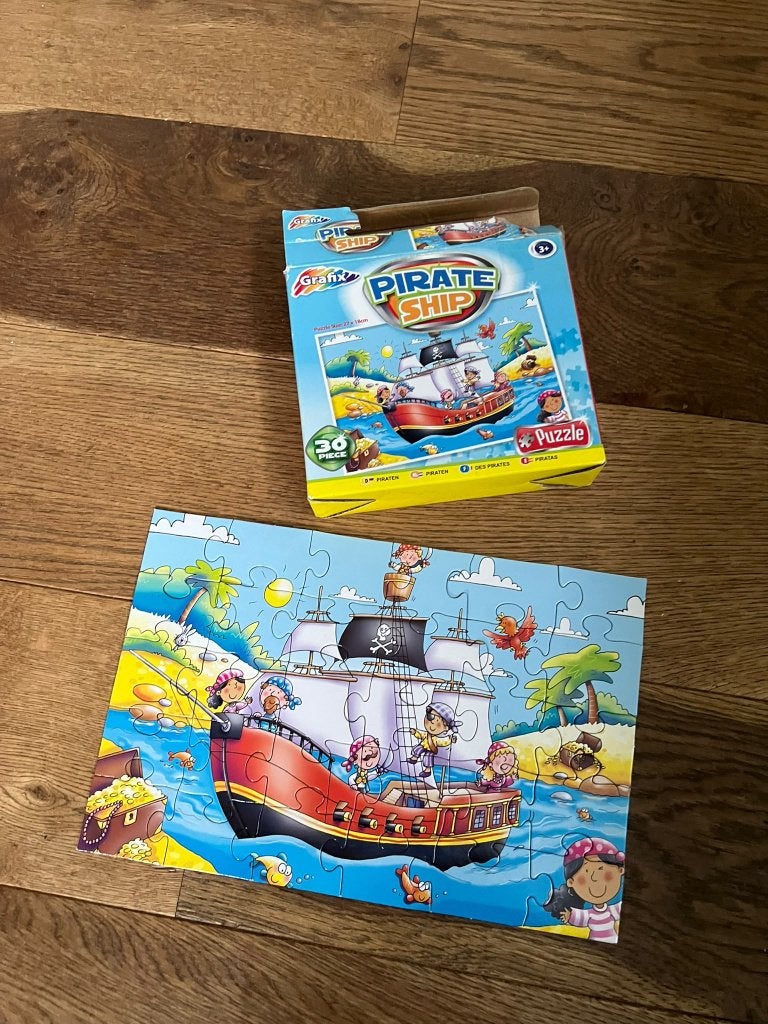 Grafix Piratenschip Puzzel - 30 Stukjes, Ophalen of Verzenden, Minder dan 500 stukjes, Zo goed als nieuw