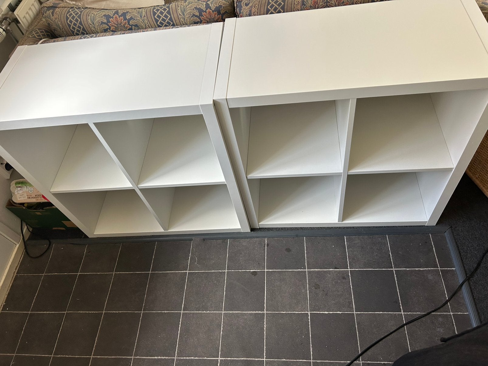 Kallax kasten wit 2x4 met 4 manden, Ophalen, Gebruikt, Wit
