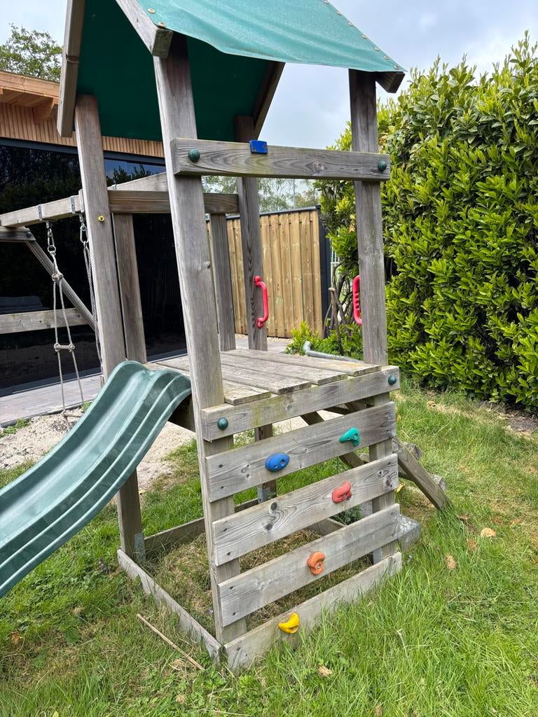 Wickey speeltoestel met schommel, glijbaan en klimwand, Ophalen, Gebruikt, Schommel