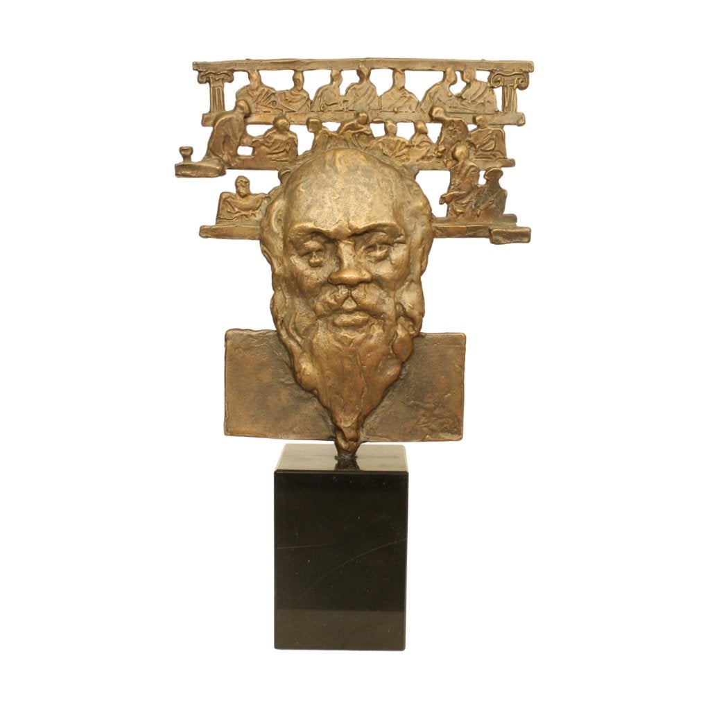 BRONZEN BEELD Eric Claus GRIEKSE FILOSOOF SOCRATES, Antiek en Kunst, Verzenden, Brons, Beeld