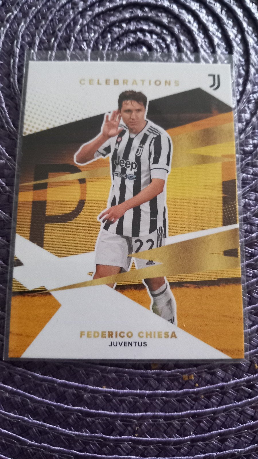 Federico Chiesa Topps Celebrations Juventus Spelerskaart, Ophalen of Verzenden, Zo goed als nieuw, Buitenlandse clubs, Spelerskaart