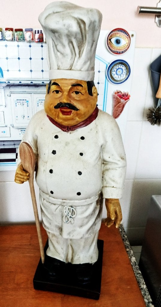 Beeld Bocuse chef kok Frankrijk jaren '70 keramiek, Ophalen