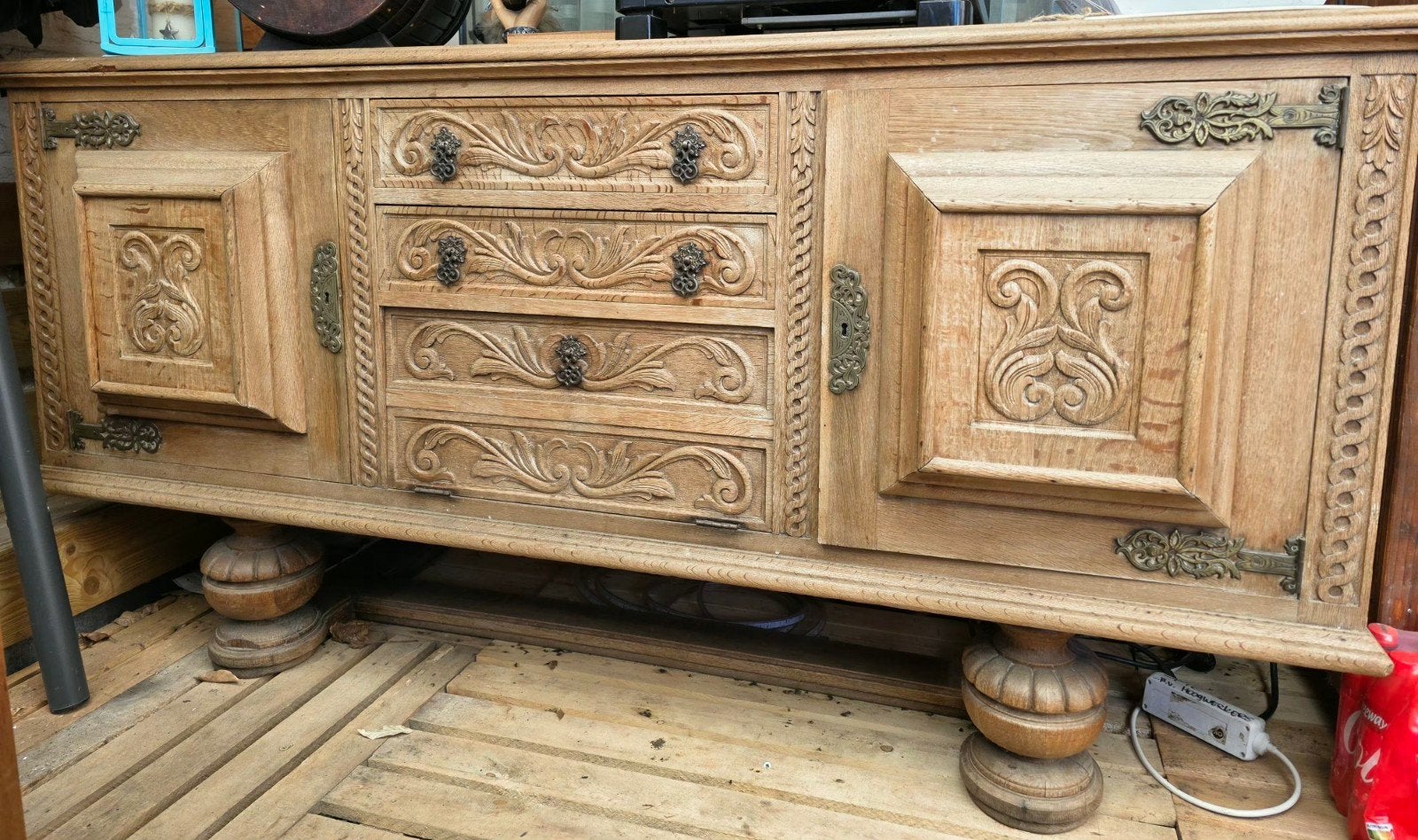 OPHALEN: Antiek dressoir/buffetkast L174xD53xH88,5 cm, Ophalen, Gebruikt, 150 tot 200 cm, Eikenhout