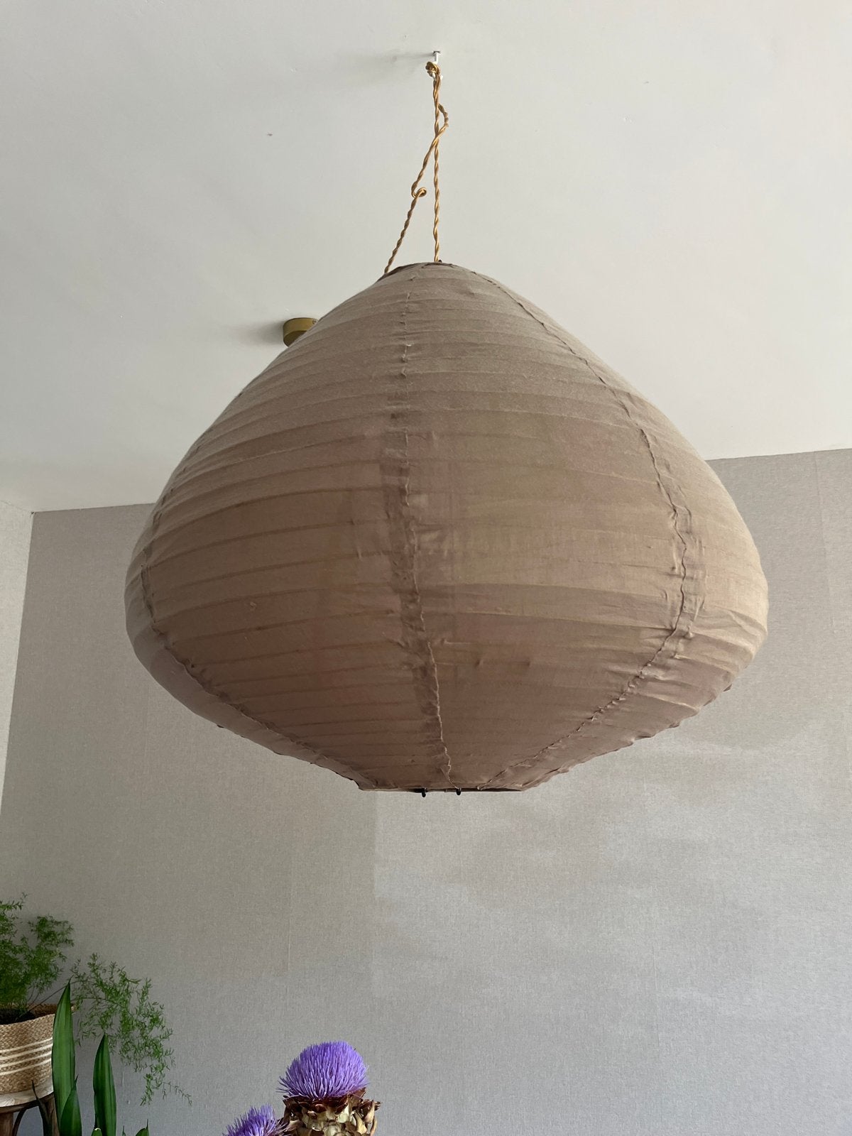 Grote  stoffen hanglamp, Huis en Inrichting, Ophalen, Gebruikt, Overige materialen, Overige fittingen