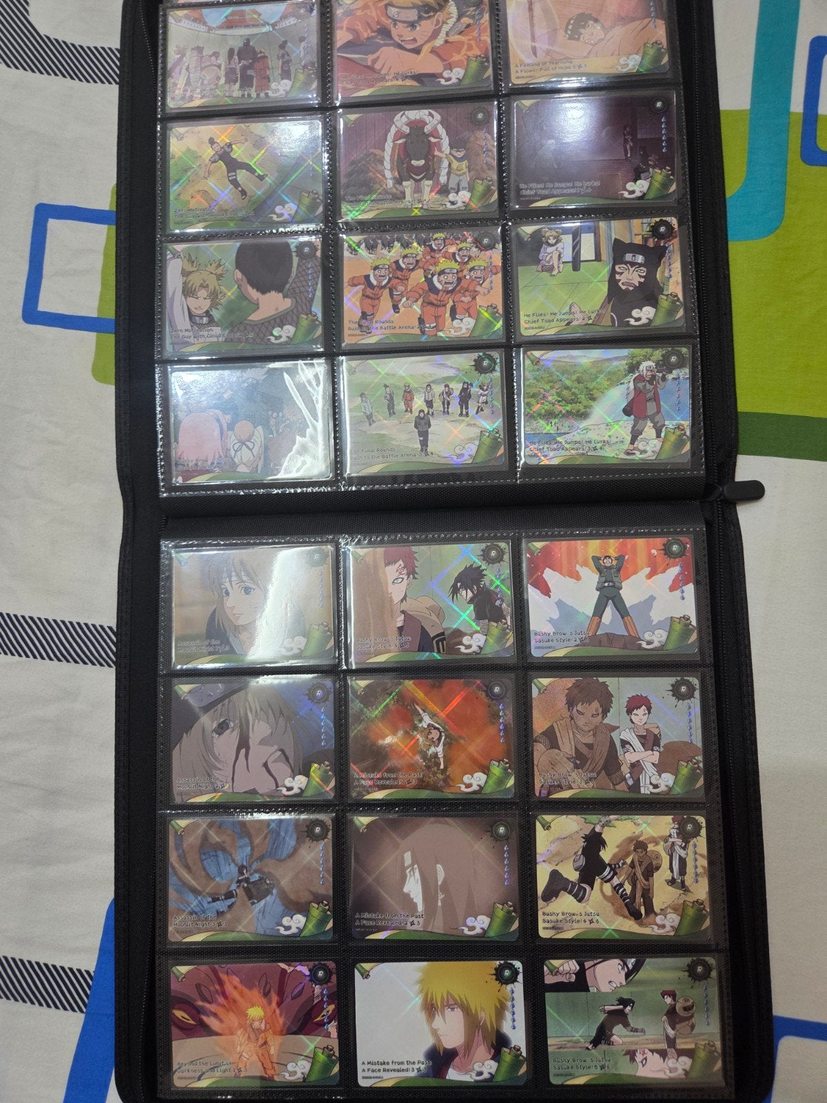 Naruto kayou - earth scroll 1 . Engels . Rares, Ophalen of Verzenden, Gebruikt, Meerdere kaarten, Foil