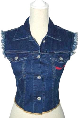 Nieuw Coca Cola Ware jeans giletje, vestje, blauw, Mt. XS, Coca Cola, Nieuw, Jasje, Maat 34 (XS) of kleiner