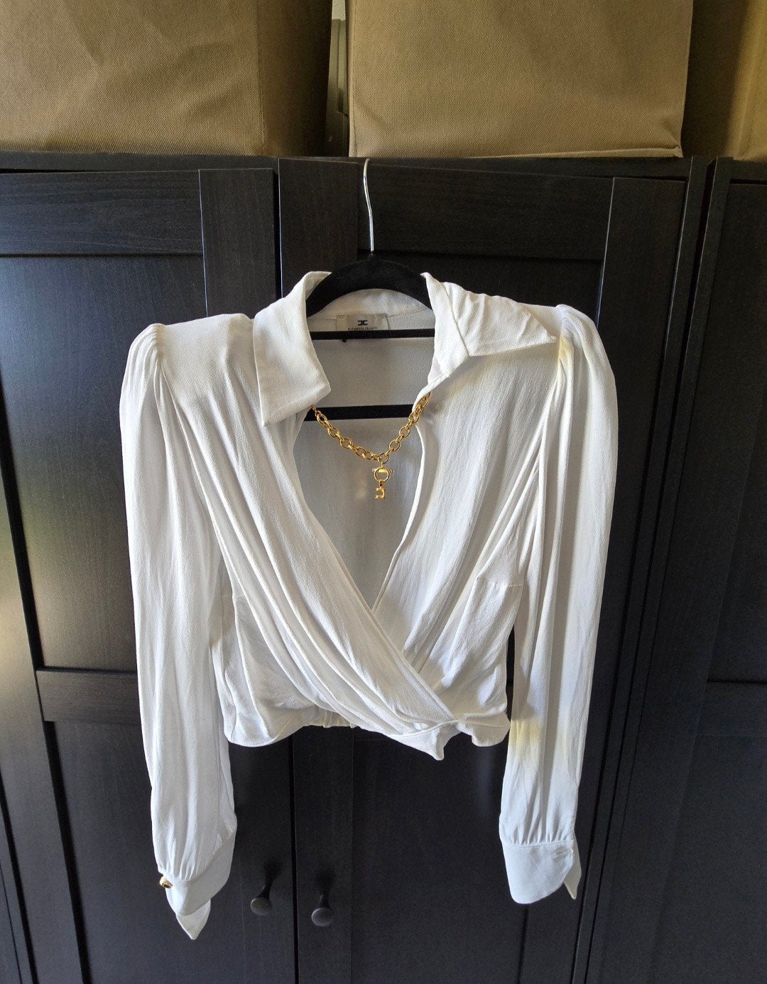 Elisabetta Franchi blouse, Kleding | Dames, Elisabetta Franchi, Wit, Ophalen of Verzenden, Lange mouw