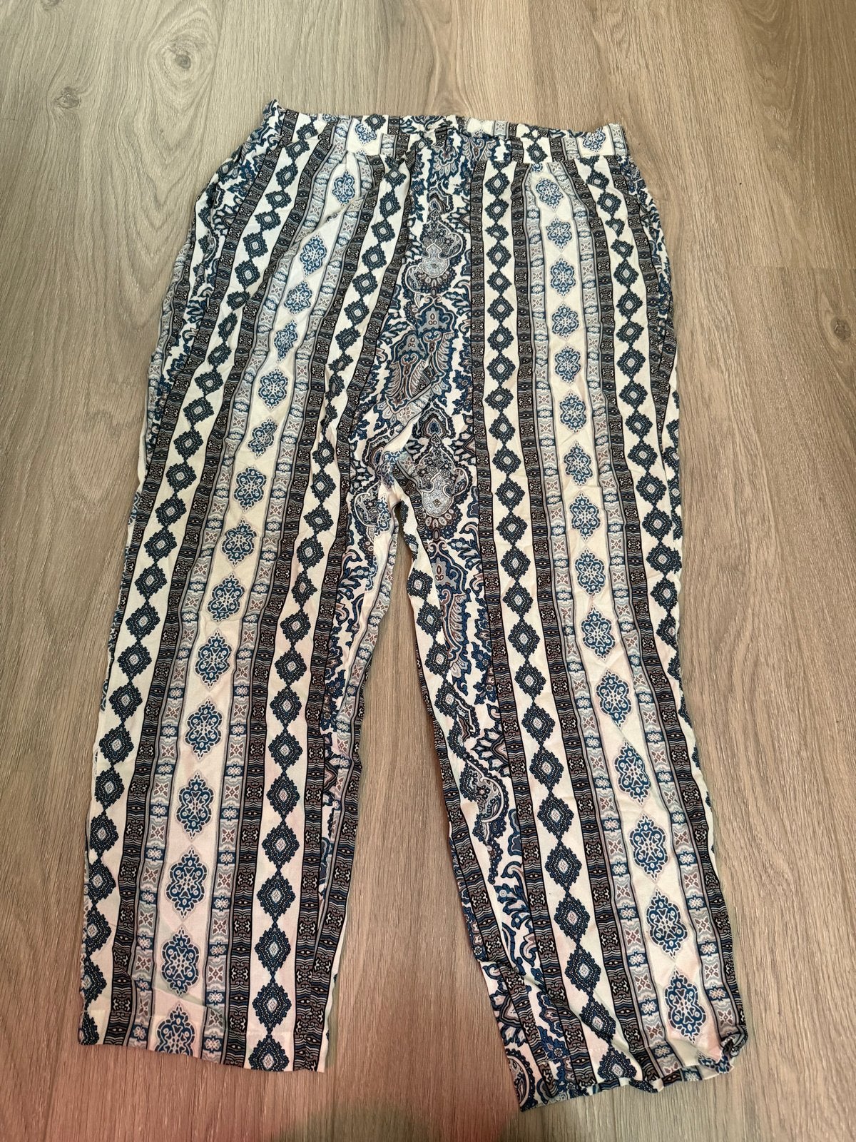 LC Waikiki zomer Broek met Print - Maat 44, Blauw, Maat 42/44 (L), Nieuw, Ophalen of Verzenden
