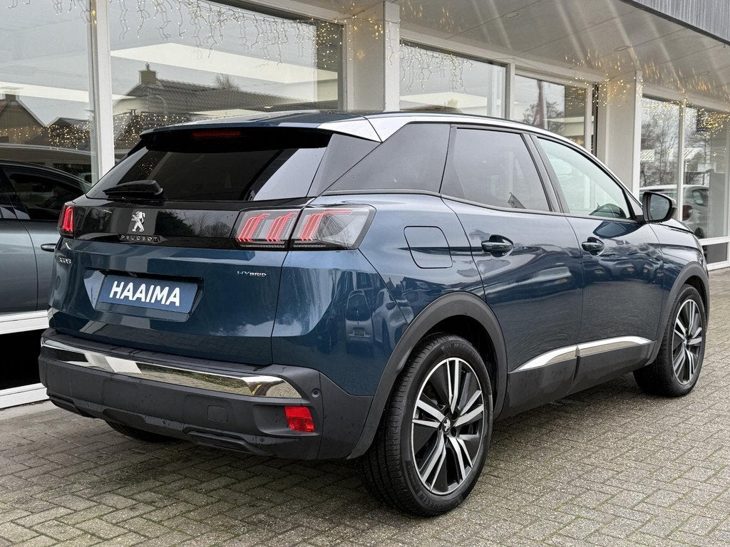 Peugeot 3008 1.6 HYbrid 180 Allure Pack Business | 19 inch |, Auto's, Euro 6, 181 pk, Blauw, Leder en Stof